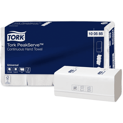 Полотенца бумажные "Tork PeakServe Universal", листовые с непрерывной подачей, Н5, 410 листов (100585-38)