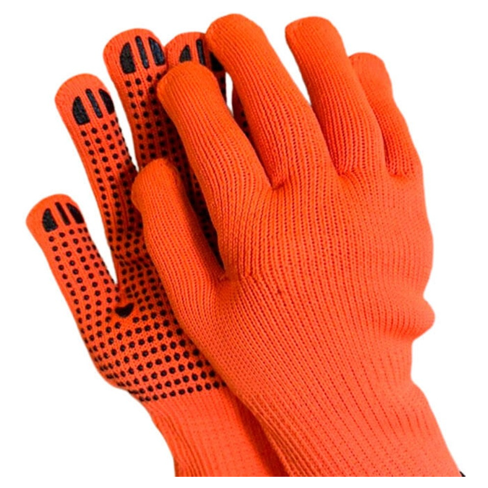 Перчатки полиэстеровые BVB, с ПВХ покрытием, 10 кл. вязки, с внутр. ворс. начесом, оранжевый