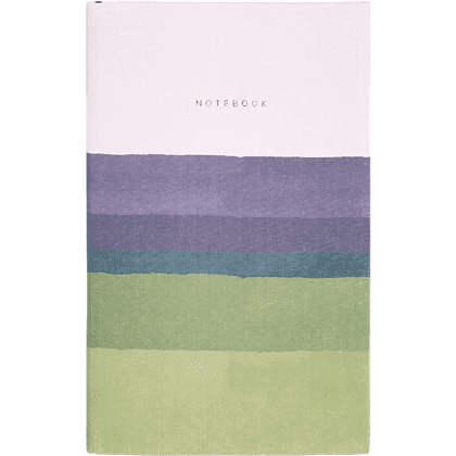 Блокнот "Stripes mauve", А5, 96 листов, линейка, розовый, зеленый, срез разноцветный - 2