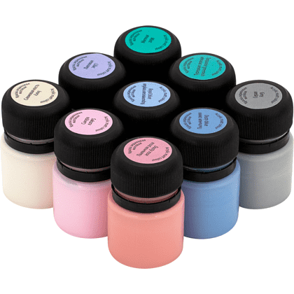 Краска акриловая матовая "Декола романтик", набор 9 цветов, 20 мл, банки - 5