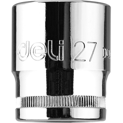 Головка торцевая шестигранная Deli YS EDQ4027 1/2", 27 мм, серебристый