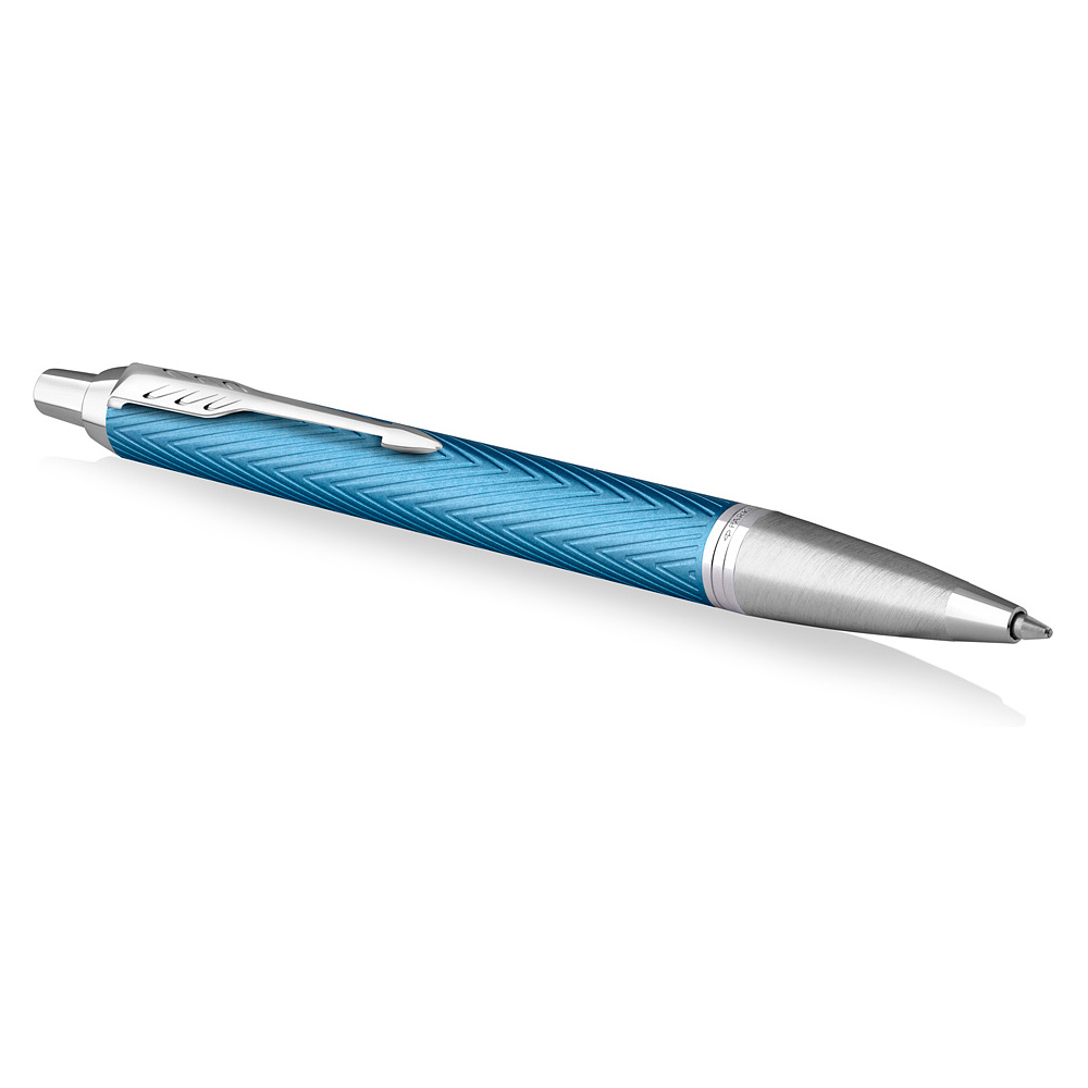 Ручка шариковая автоматическая Parker "IM Premium Blue Grey CT", 1.0 мм, синий, серый, стерж. синий - 2