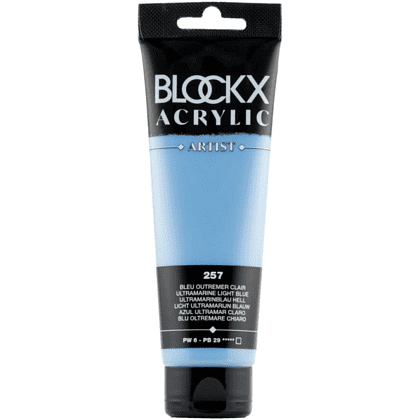 Краски акриловые "Blockx", 257 ультрамарин синий светлый, 120 мл