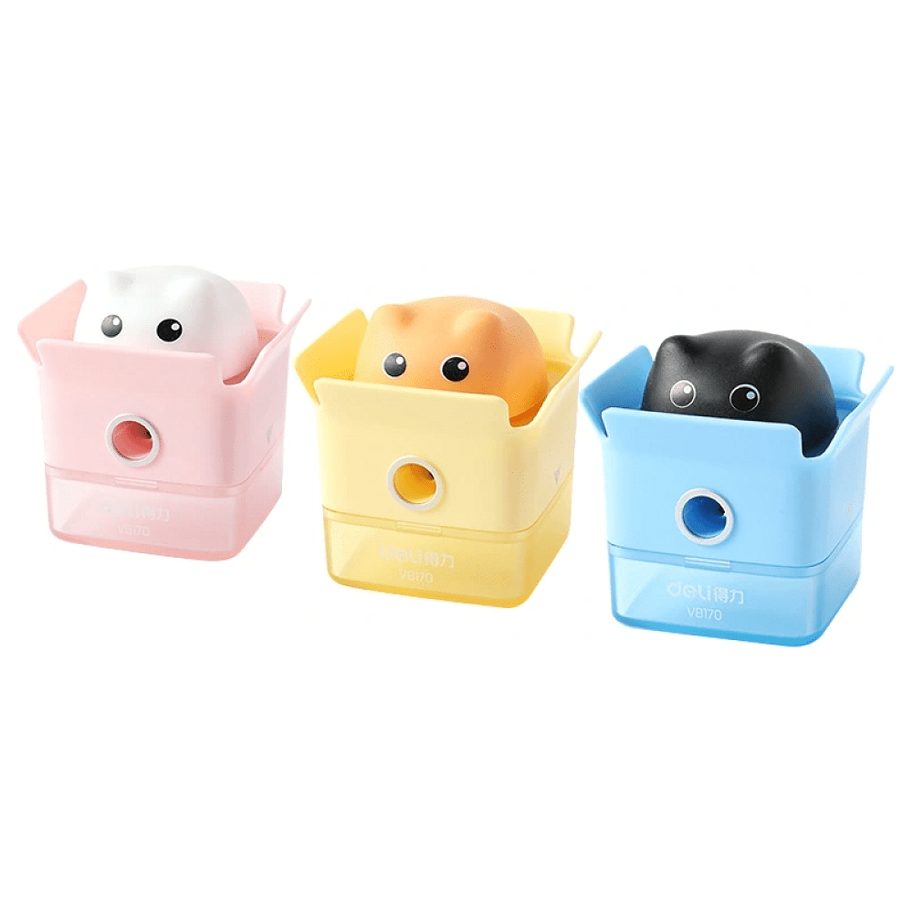 Точилка "Deli EH577", 1 отверстие, ассорти