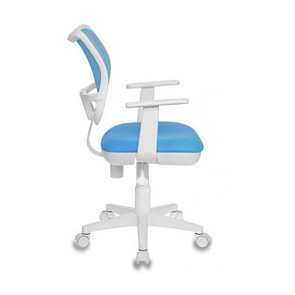 Кресло "Бюрократ CH-W797", сетчатая ткань, пластик, голубой - 3