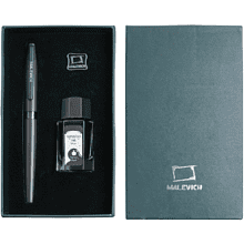 Ручка перьевая EF "Малевичъ", металл, с конвертером, набор чернила + значок