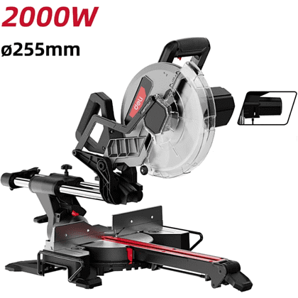 Торцовочная пила Deli RS EDE570, с протяжкой, 2000 Вт, 255 х 30 мм - 2