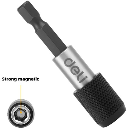 Держатель бит (насадок) Deli YS EDL107401, магнитный, набор 2 шт., 60мм, 1/4", с фиксатором - 9