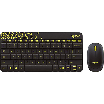 Комплект клавиатура и мышь "MK240", беспроводная, желтый - 2