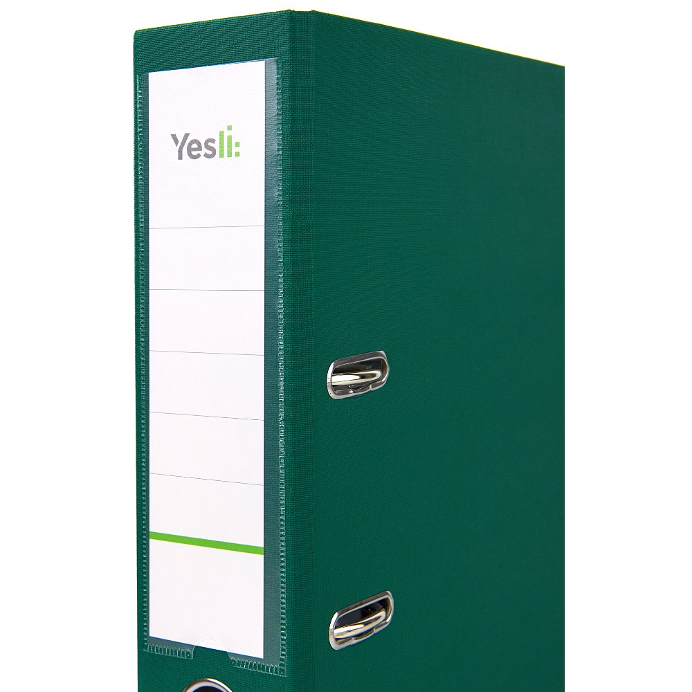 Папка-регистратор "Yesli:", А4, 75 мм, ПВХ, зеленый - 2