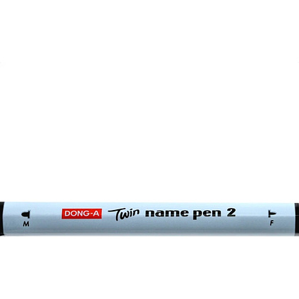 Маркер перманентный "Twin Name Pen", двусторонний, черный - 7