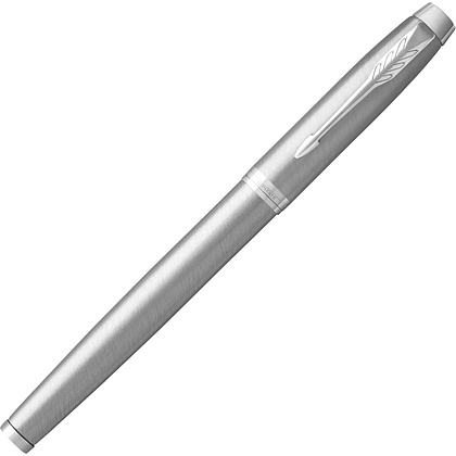Ручка-роллер "Parker IM Essential Brushed Metal CT", 0.5 мм, черный, серебристый, стерж. черный - 2