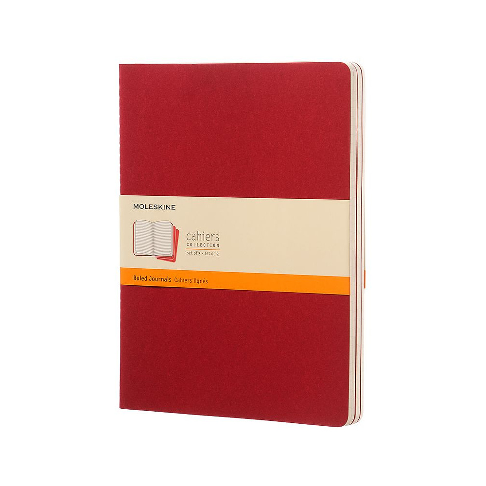 Блокнот "Cahier Journal Xlarge", А4, 190x250 мм, 60 л, 3 шт, клюквенный