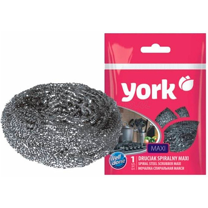 Губка для посуды металлическая МАКСИ спиральная d=8см 1шт/упак