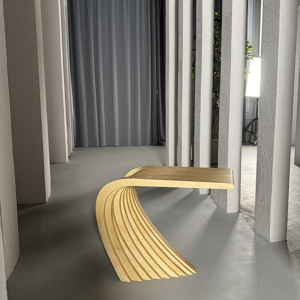 Журнальный столик Karlinwood GAP S 570х324x450 мм, фанера натуральная - 4