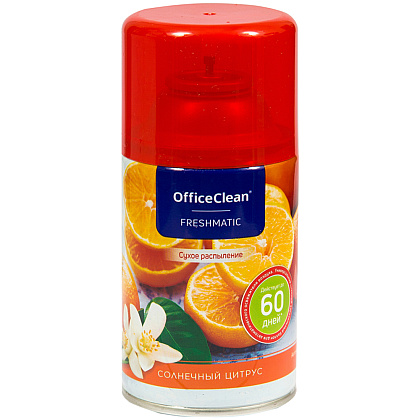 Освежитель воздуха "OfficeClean", сменный баллон, 250 мл, солнечный цитрус