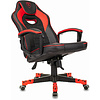 Кресло игровое "Zombie GAME 16", ткань, экокожа, пластик, черный, красный - 6