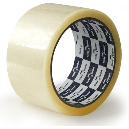 Клейкая лента упаковочная "Klebebander", 50х57 мм/м, 50 мкм, прозрачный