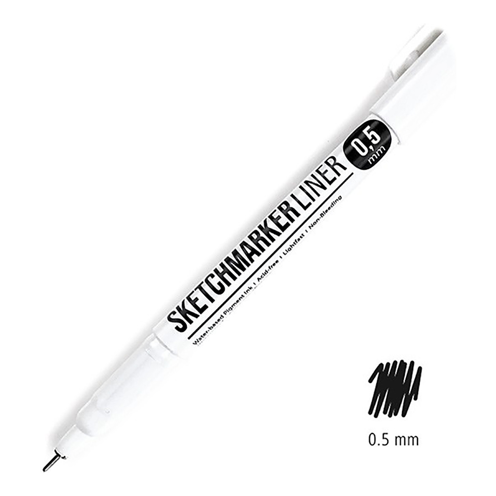 Ручка капиллярная "Sketchmarker", 0.5 мм, черный