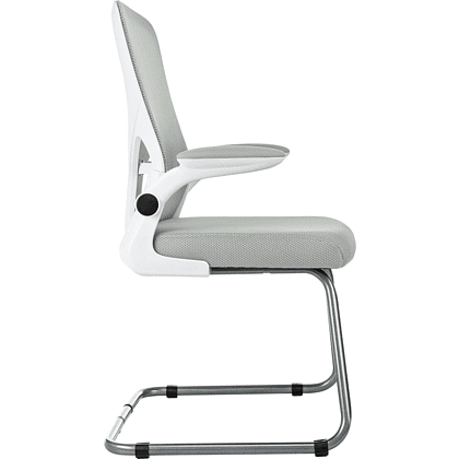 Кресло на полозьях Бюрократ "MC-W109", сетка, ткань, металл, светло-серый - 4