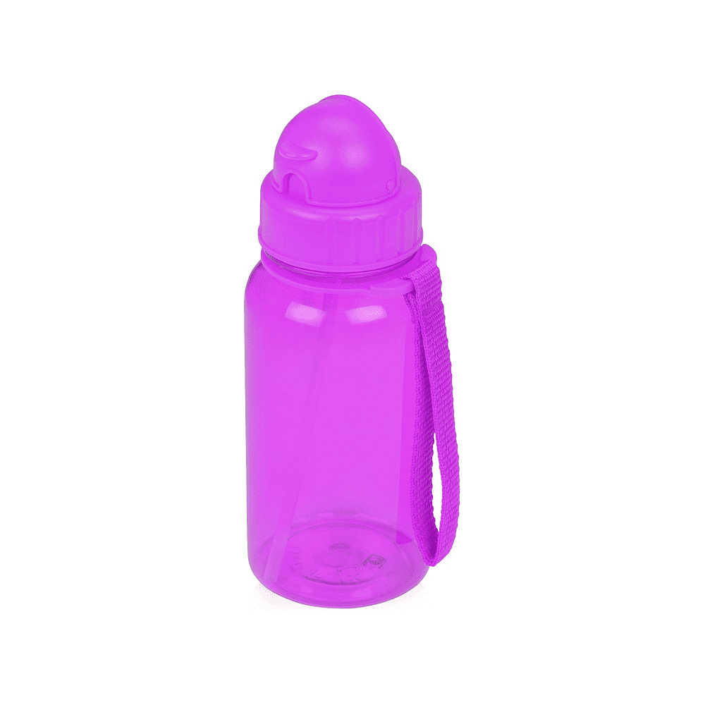 Бутылка для воды "Kidz", 500 мл, прозрачный, фиолетовый