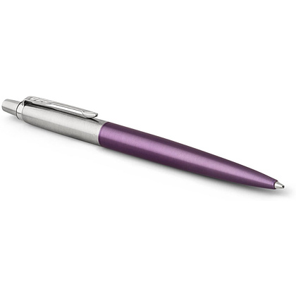 Ручка шариковая автоматическая Parker "Jotter Core K63 Victoria Violet CT", 1.0 мм, фиолетовый, серебристый, стерж. синий - 3