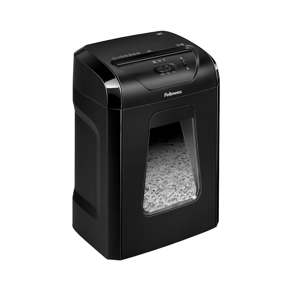 Уничтожитель Fellowes PowerShred 12C, DIN P-4, 4х40мм, 12 листов, 18 литров, Safety Lock - 2