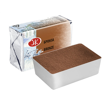 Краски акварельные "Белые ночи", 963 бронза металлик, кювета