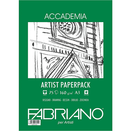Блок бумаги для рисования "Fabriano. Art pack", А3, 160 г/м2, 75 листов