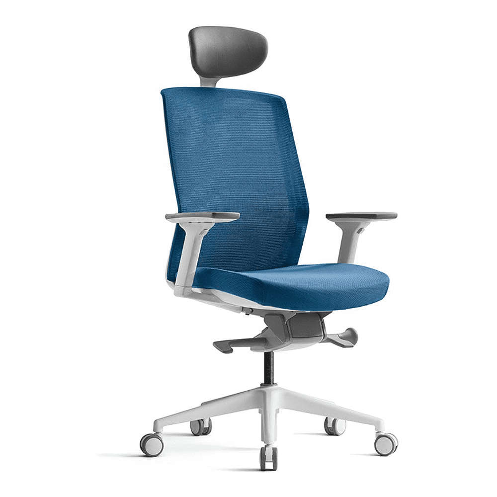 Кресло для руководителя BESTUHL "J1", сетка, ткань, пластик, голубой, -50%