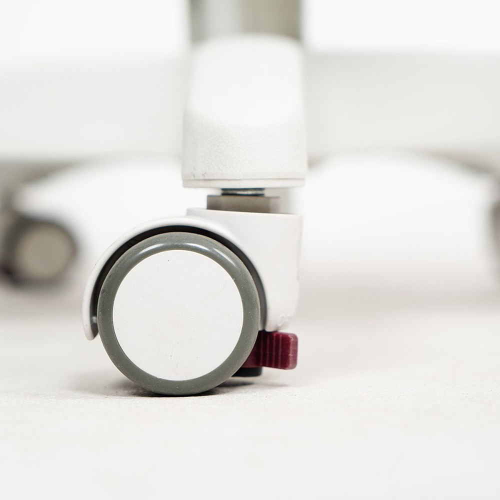 Кресло детское Ergosmart Antey, ткань, пластик, корпус белый, подставка для ног, с чехлом салатовым, серый - 5