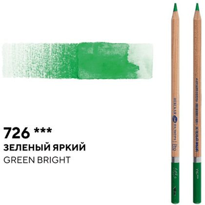 Карандаш акварельный "Белые ночи", 726, зеленый яркий - 2