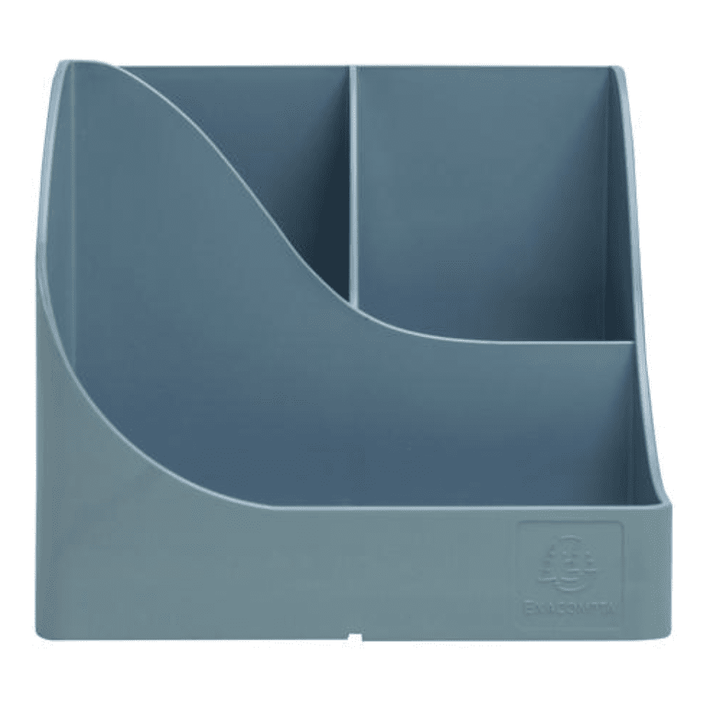 Подставка для ручек "Autentik", пластик, 5 делений, сине-серый - 3