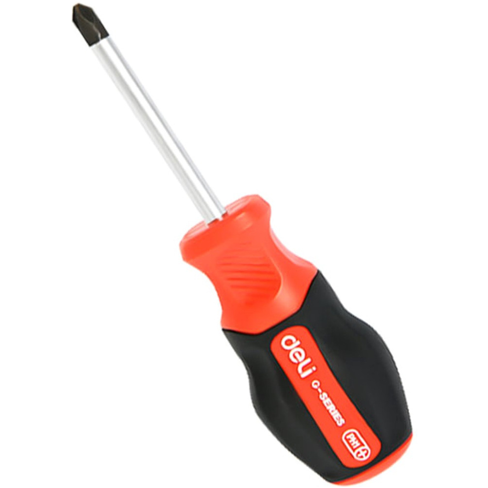 Отвертка Deli RS EDL3459, PH2х38 мм., черный, красный