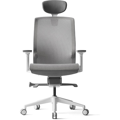 Кресло для руководителя BESTUHL "J15", сетка, пластик, серый - 2