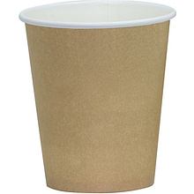 Стакан картонный 250мл, 1сл., 50шт/упак, крафт