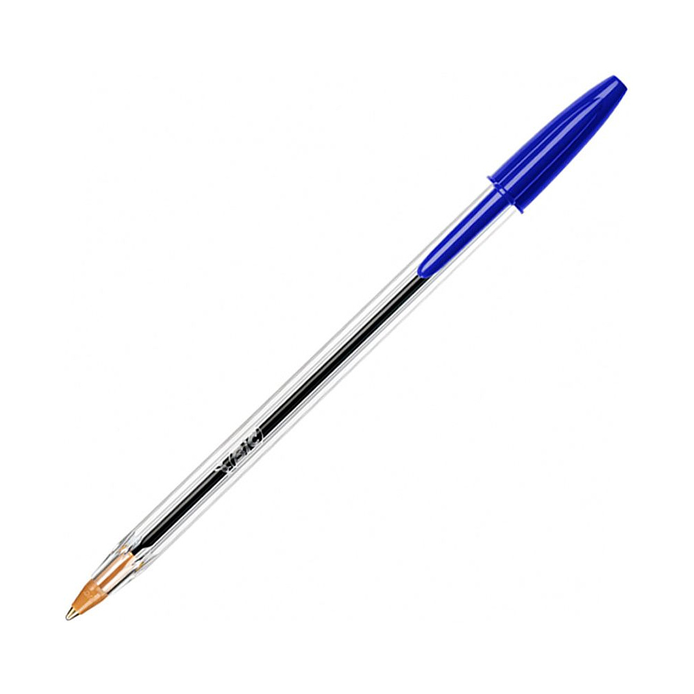 Ручка шариковая "Bic Cristal Original", 0.32 мм, прозрачный, стерж. cиний - 2