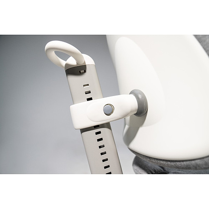 Кресло детское Ergosmart Maximus, ткань, серый, пластик, корпус белый, с чехлом "серебристый аллигатор" - 10