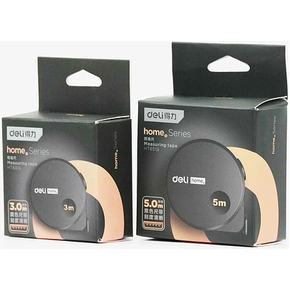 Рулетка Deli HS EHT8316, 3 м х 16 мм, Soft Touch, черный - 10