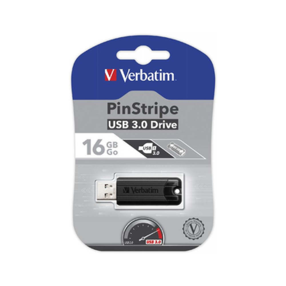 USB-накопитель "PinStripe Store 'n' Go", 16 гб, usb 3.0, черный