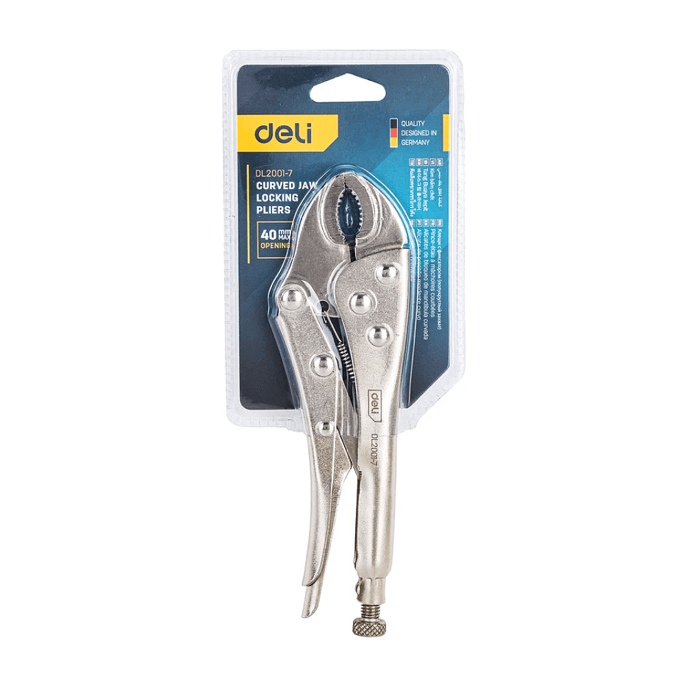 Клещи Deli YS EDL2001-7, зажимные, с фиксатором, 180 мм - 3