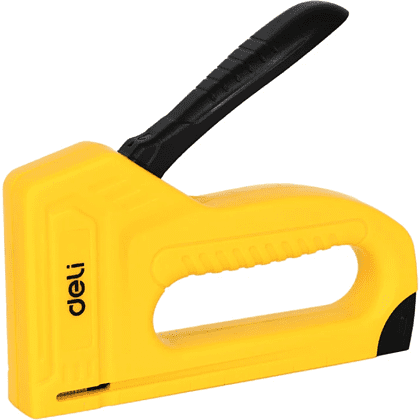 Пистолет скобозабивной Deli EDL238002, 25,5x15x3 см., желтый