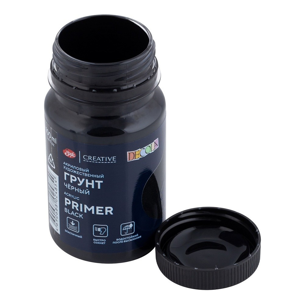 Грунт акриловый "Декола", черный, 100 мл. - 3