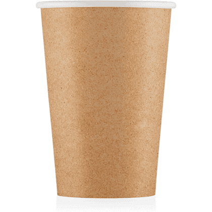 Стакан картонный Ecocups, 50 шт, 400 мл, крафт