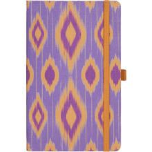 Блокнот "Ikat lilac sand", А5, 96 листов, линейка, фиолетовый, оранжевый