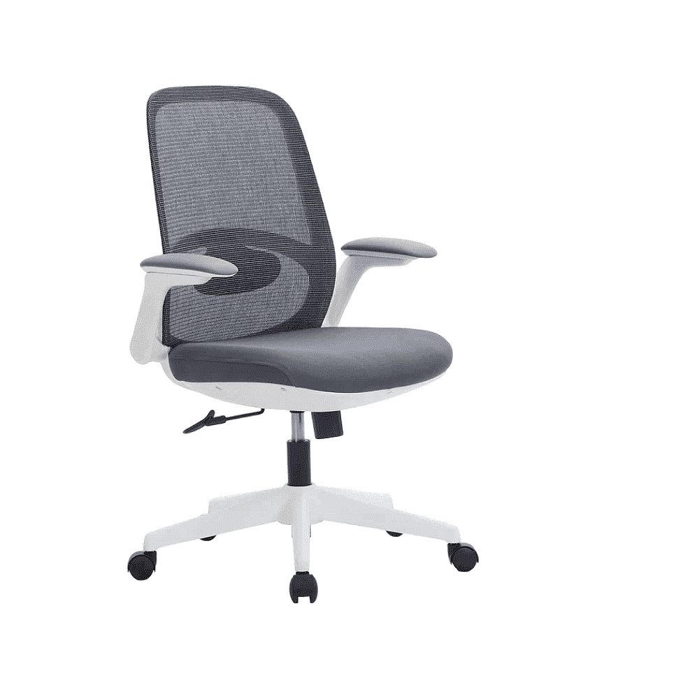 Кресло для персонала SitZone "CH-537B-BS", ткань, пластик, серый, белый