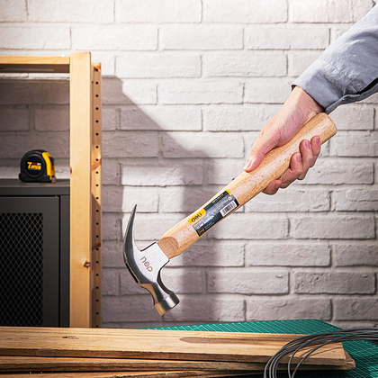 Молоток-гвоздодер Deli YS EDL5250, 0,5 кг, деревянная рукоятка - 5