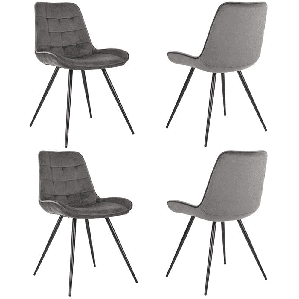 Стул Бюрократ "CH-K2_4", ткань, темно-серый, металл, комплект 4 штуки