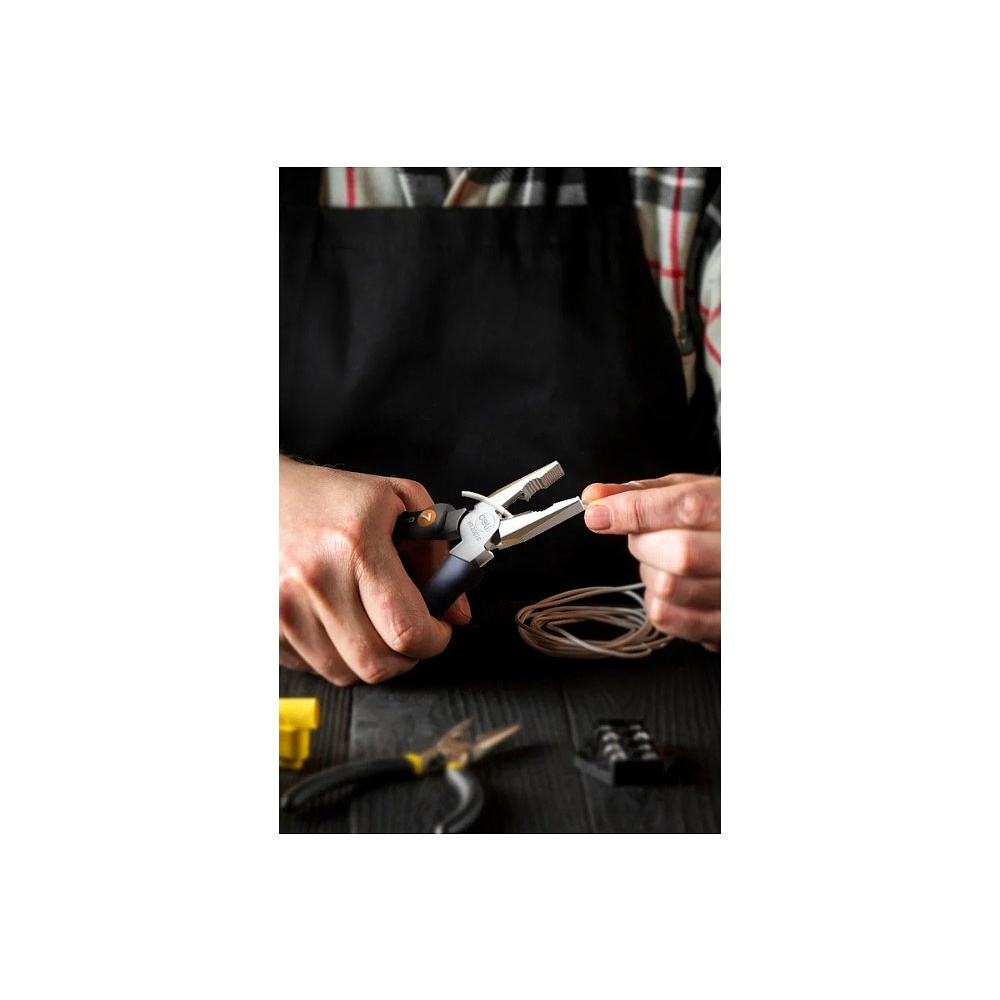Длинногубцы Deli HS HT2007C, 180 мм, Soft Touch, оранжевый - 2