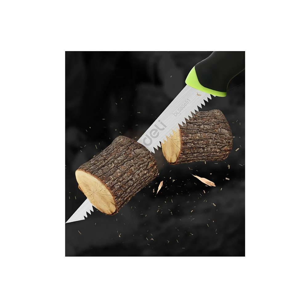 Пила-нож садовая Deli GS EDL580651, 170 мм, 8TPI, черный, зеленый - 13